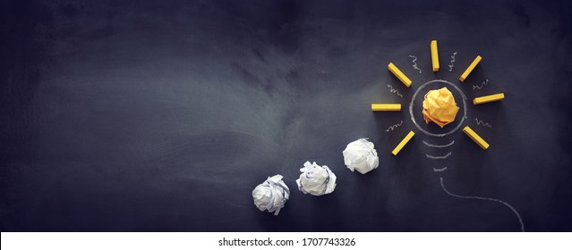 Education concept with light bulb representing creative ideas