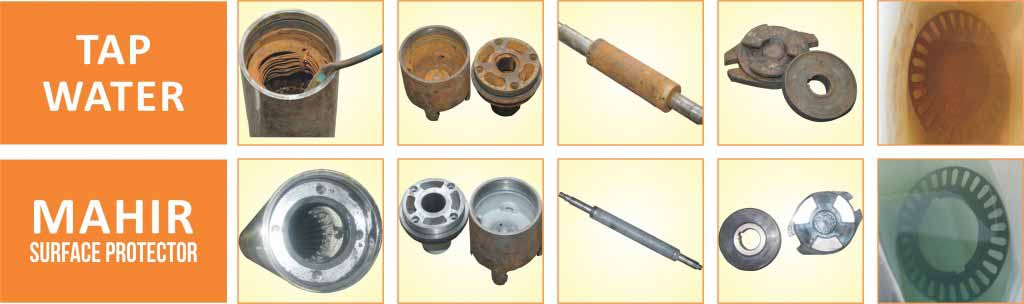 Protected Pump Spare Parts with Mahir Surface Protector